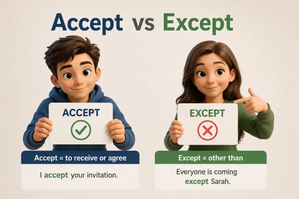 Accept vs Except: The Two Sounds That Cause Nonstop Confusion