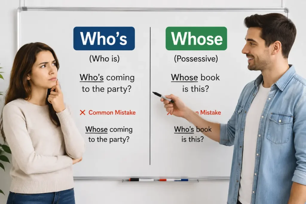 Who's vs Whose: Common Mistakes People Make in everyday English.
