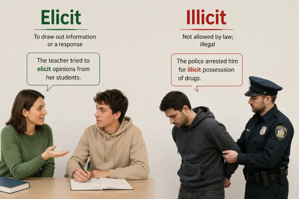 Elicit vs Illicit: Same Sound, Completely Unrelated Meanings (2026)