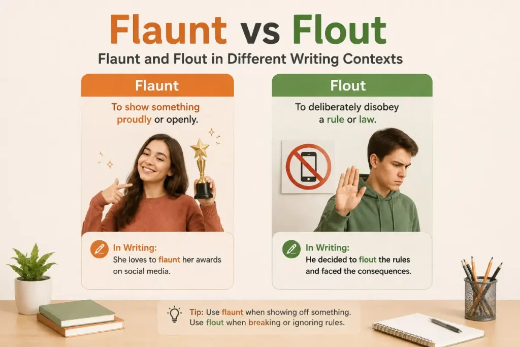 Flaunt vs Flout: Flaunt and Flout in Different Writing Contexts.
