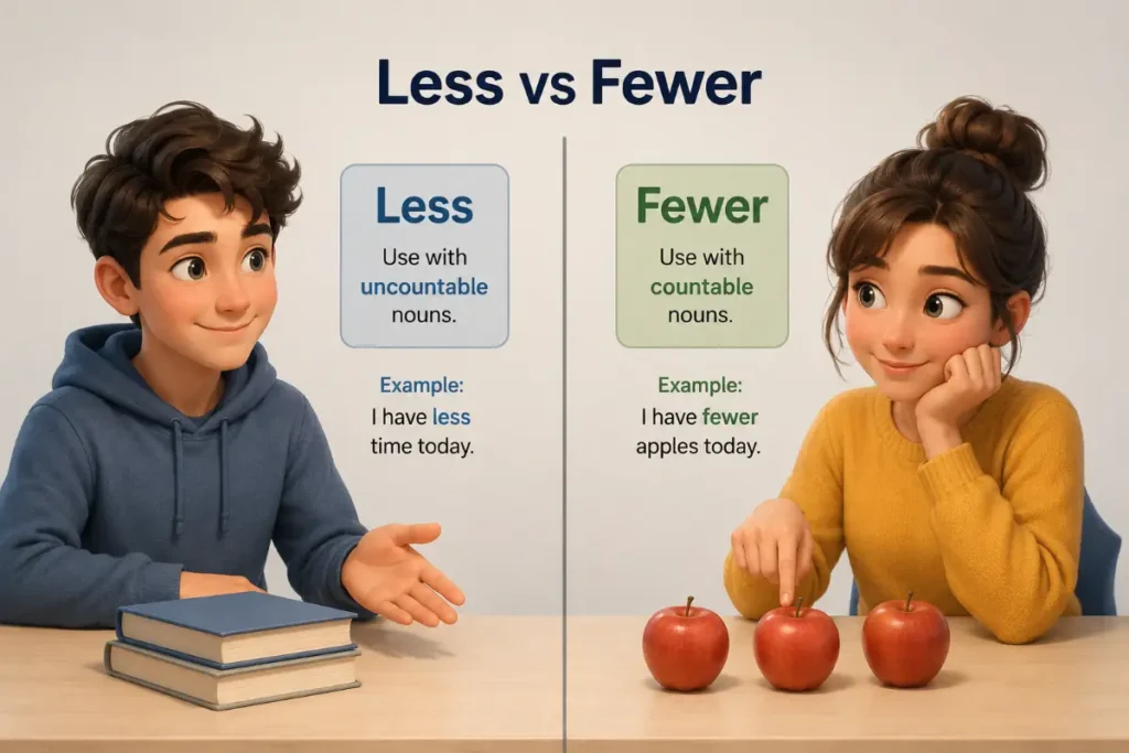 Less vs Fewer: 5 Easy Rules You’ll Never Forget (2026)