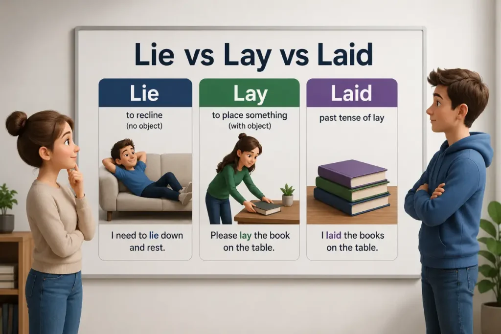 Lie vs Lay vs Laid: 20 Examples That Make It Easy (2026 Guide)
