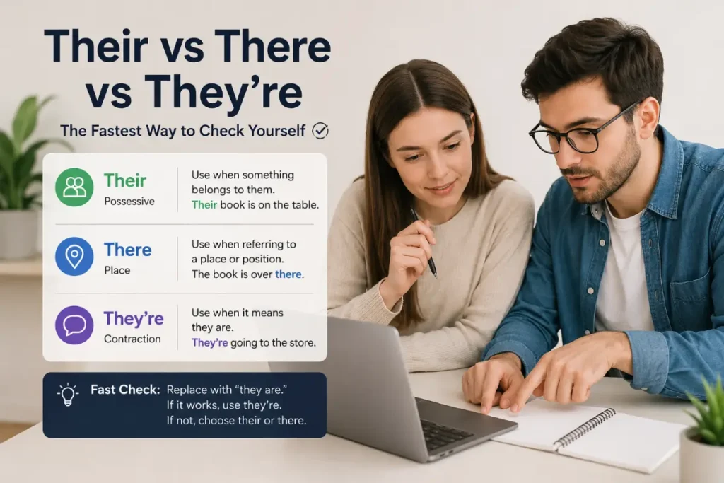 Their vs There vs They’re: The Fastest Way to Check Yourself — an educational guide comparing the three commonly confused words.