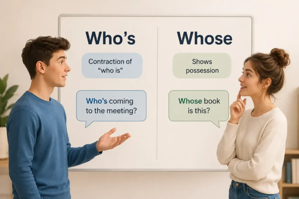 Who's vs Whose: The Same Trap as Its vs. It's, Solved the Same Way