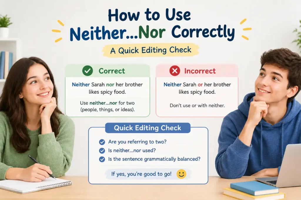 How to Use Neither Nor Correctly