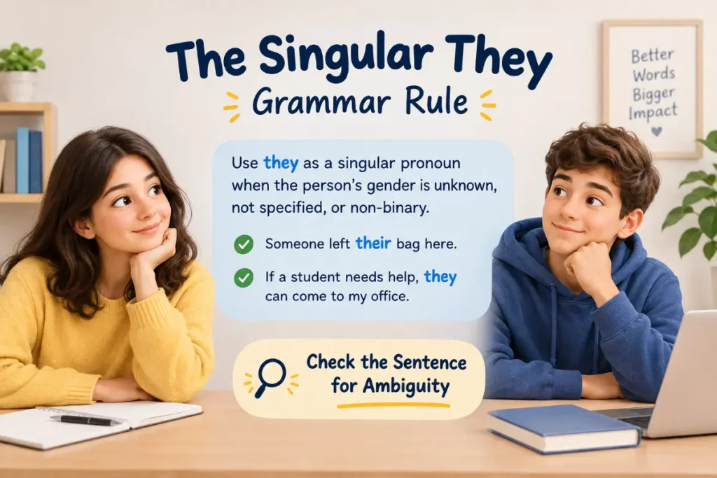 The Singular They Grammar Rule: A Simple 2026 Guide