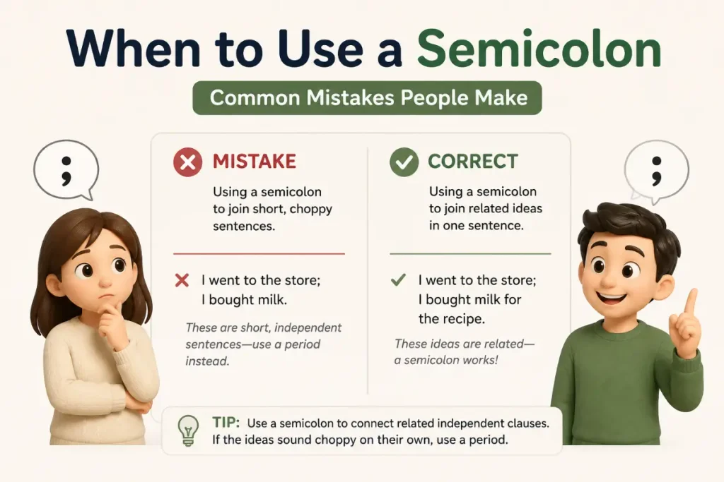 When to Use a Semicolon: Common Mistakes People Make.