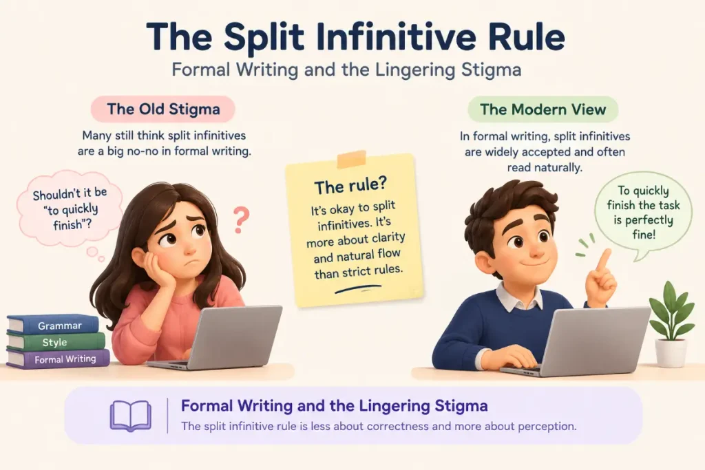 The Split Infinitive Rule: Formal Writing and the Lingering Stigma.
