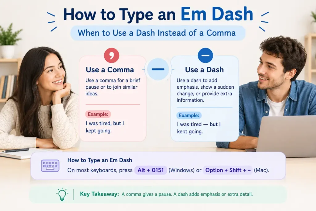 How to Type an Em Dash