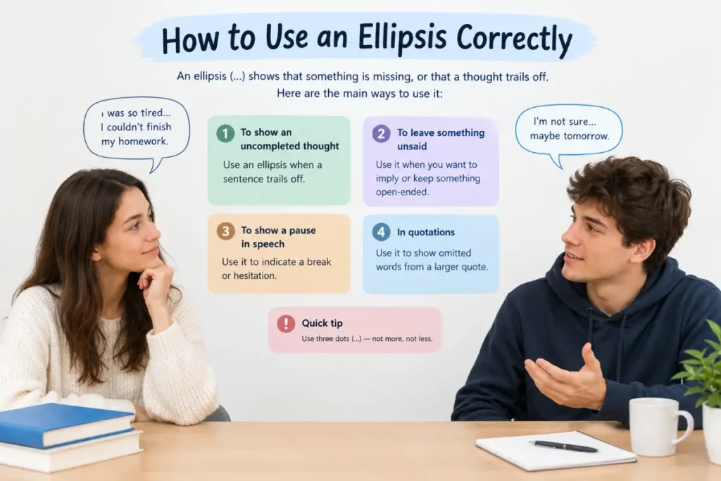How to Use an Ellipsis Correctly: 20 Simple Examples (2026)