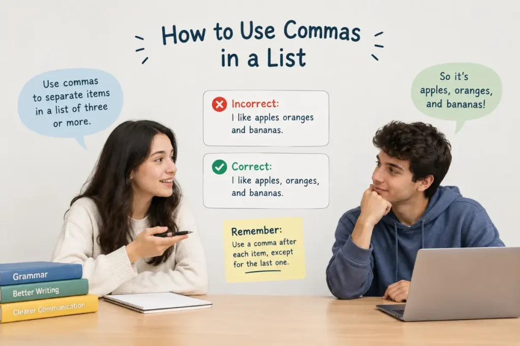 How to Use Commas in a List: 7 Easy Rules (2026)