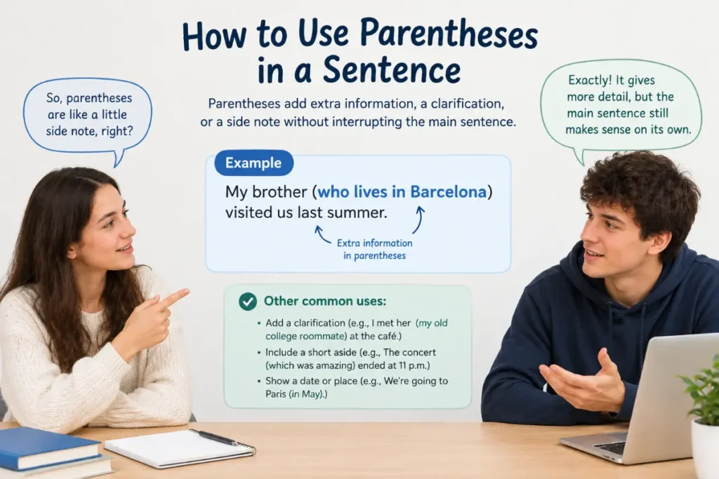 How to Use Parentheses in a Sentence: 7 Easy Rules (2026)