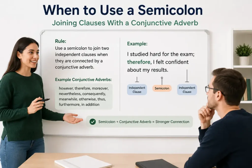 Joining Key Example When to Use a Semicolon: 9 Easy Rules & Examples (2026) - Word Wizly