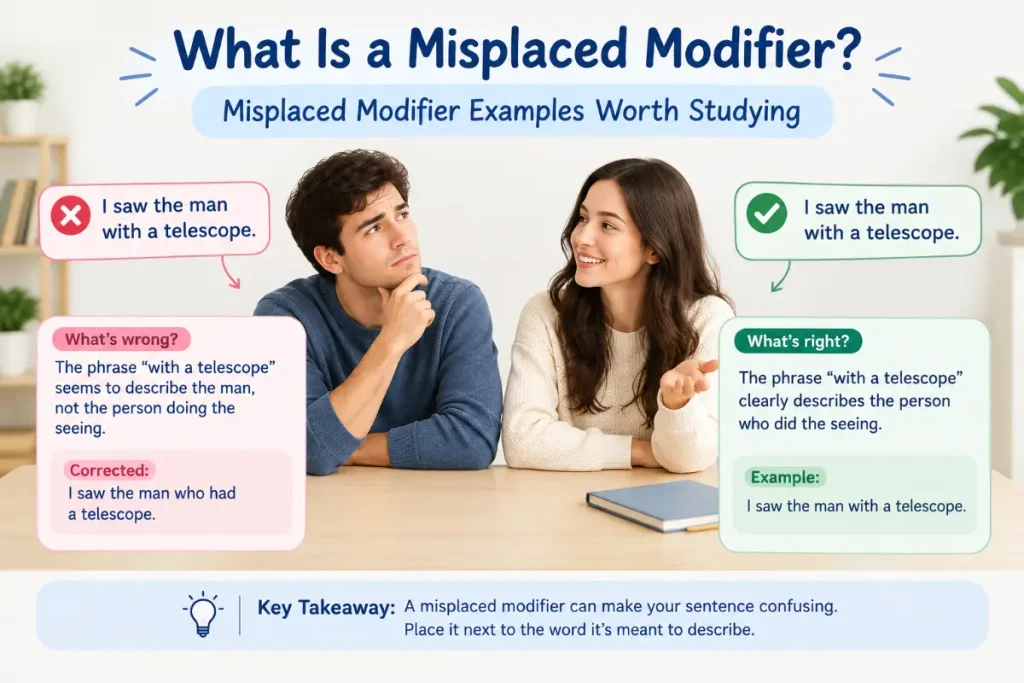 Misplaced Modifier Examples Worth Studying with clear grammar examples and corrections.