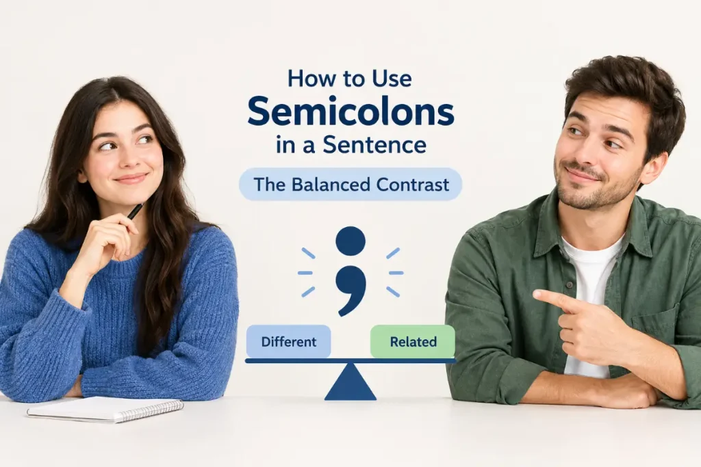 How to Use Semicolons in a Sentence: The Balanced Contrast.
