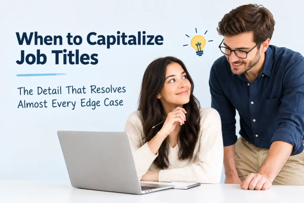 When to Capitalize Job Titles: The Detail That Resolves Almost Every Edge Case.