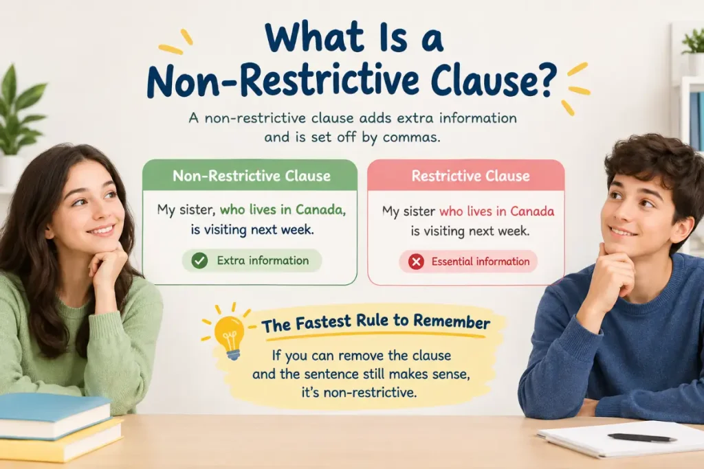 What Is a Non-Restrictive Clause: The Fastest Rule to Remember for identifying extra information.