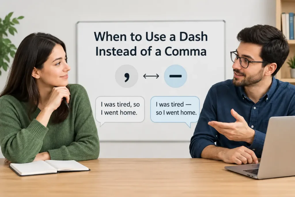 When to Use a Dash Instead of a Comma (2026 Guide)