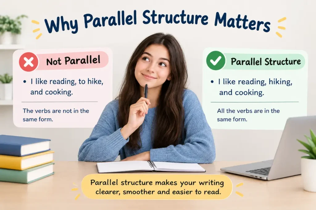 Parallel Structure in Writing: Why Parallel Structure Matters.
