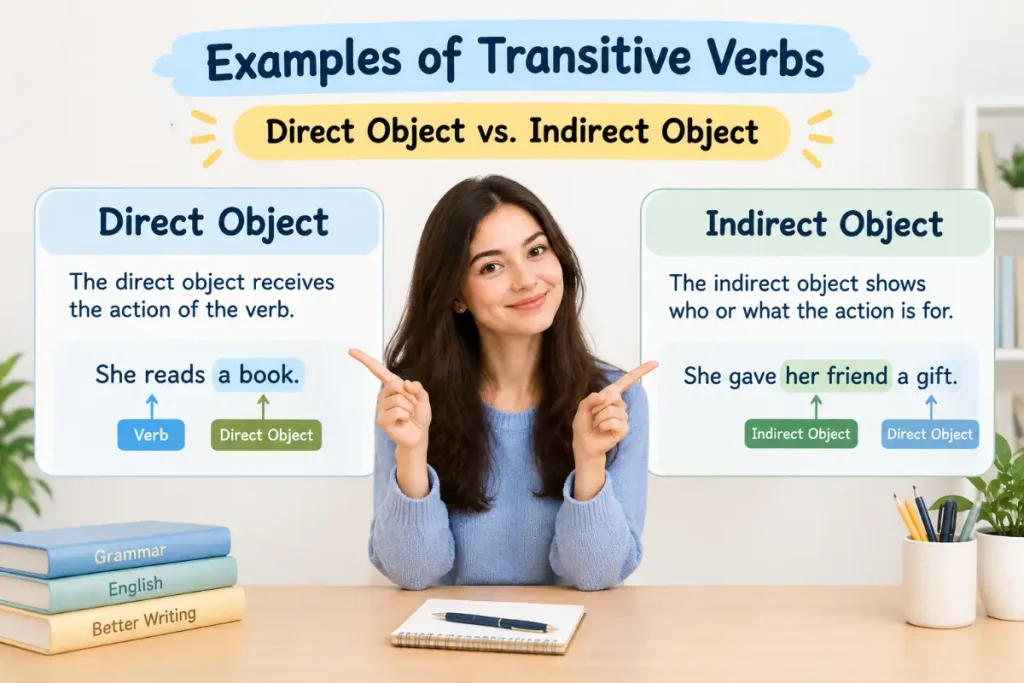 Examples of Transitive Verbs: Direct Object vs. Indirect Object explained