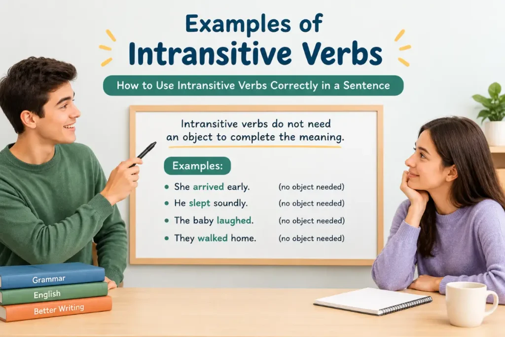 Examples of Intransitive Verbs: Learn how verbs work without direct objects.