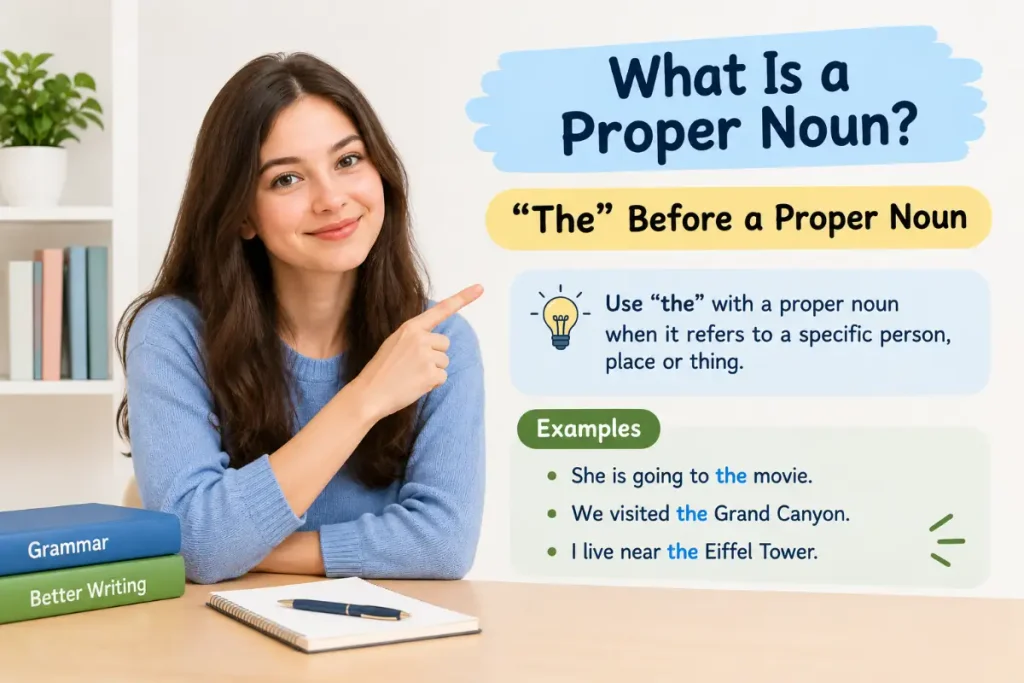 What Is a Proper Noun? The Before a Proper Noun grammar lesson
